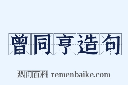 曾同亨造句是什么意思的图片